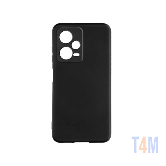 Capa de Silicone com Moldura de Câmera para Xiaomi Redmi Note 12 Pro/Redmi Note 12 Pro Plus Preto